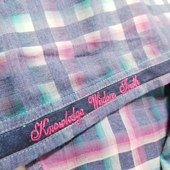 Robert Graham Plaid Multicolor Button Down Shirt Long Sleeves 100% Cotton - Picture 8 of 14